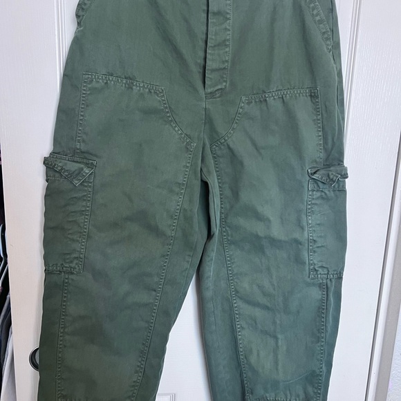 Universal Thread Green Cargo Pants High Rise Cropped - Picture 1 of 3